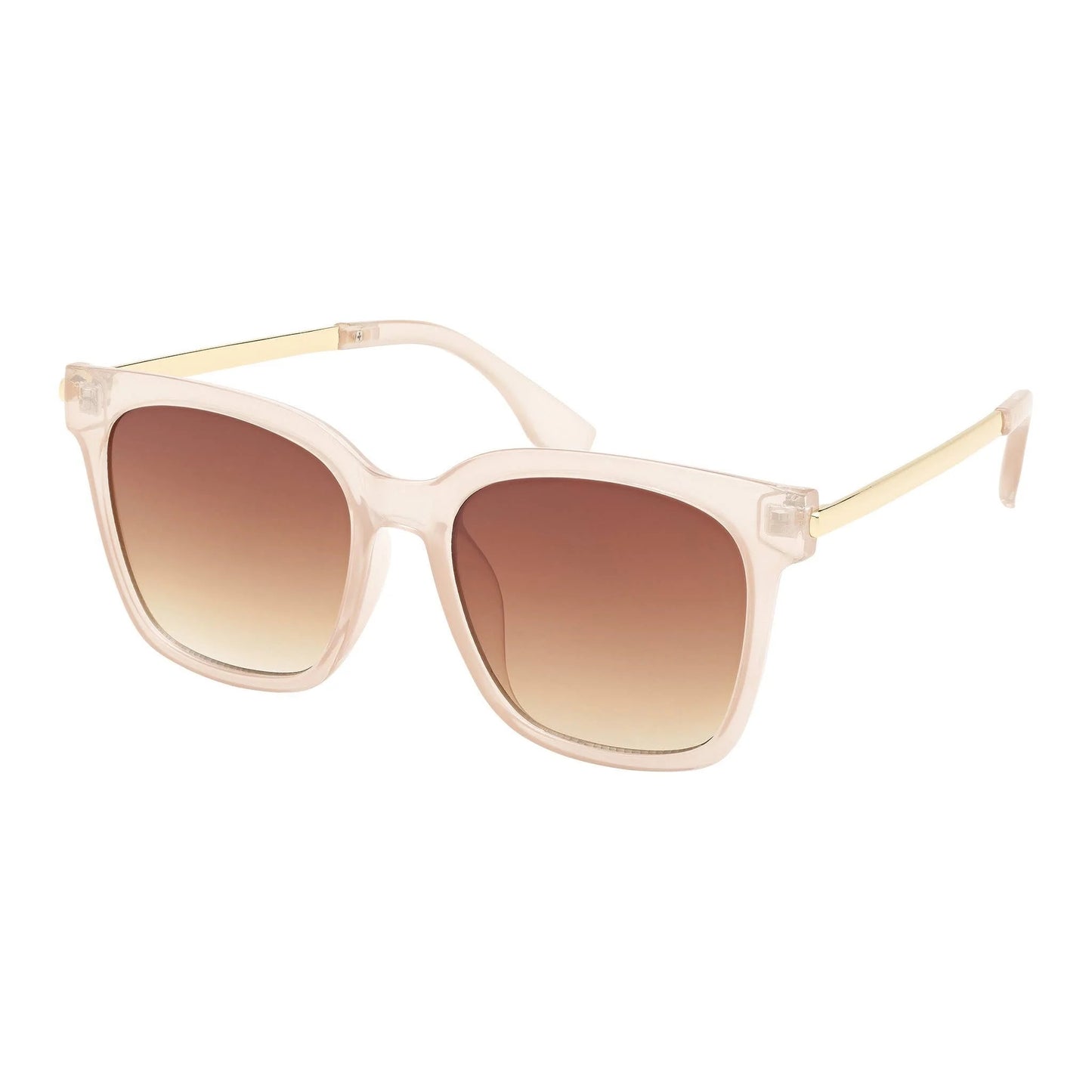 Milky Beige + Gradient Brown Oversized Women's Sunglasses